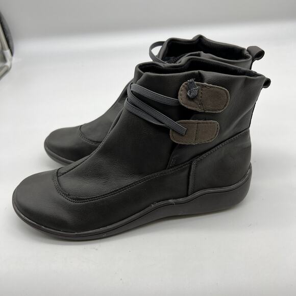 Women Ankle Boots Low Heel Slip on Comfortable Booties Gray Size 9US / 40CN - Picture 5 of 12